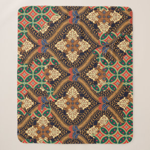 Indonesische Batik mit Pflanze: Unterschiedliche M Sherpadecke