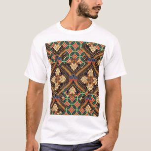 Indonesische Batik mit Pflanze: Unterschiedliche M T-Shirt