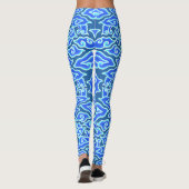Indonesische Batik Motif Megamendung Blue Clouds Leggings (Rückseite)