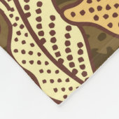 indonesische Batik-Motive mit Flora- und Fauna-Flo Fleecedecke (Ecke)