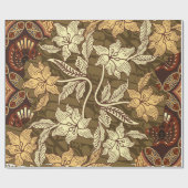 indonesische Batik-Motive mit Flora- und Fauna-Flo Geschenkpapier (Flach)