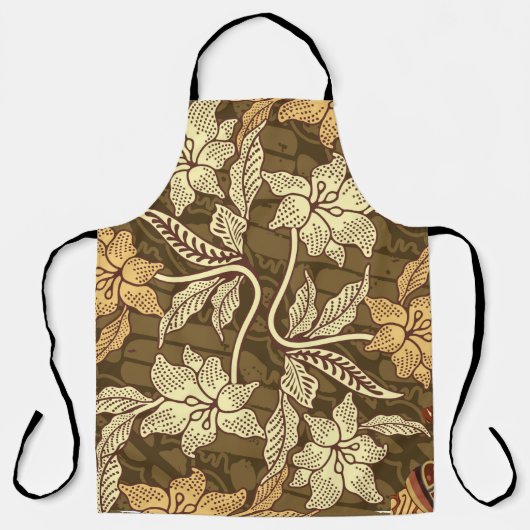 indonesische Batik-Motive mit Flora- und Fauna-Flo Schürze (Vorderseite)