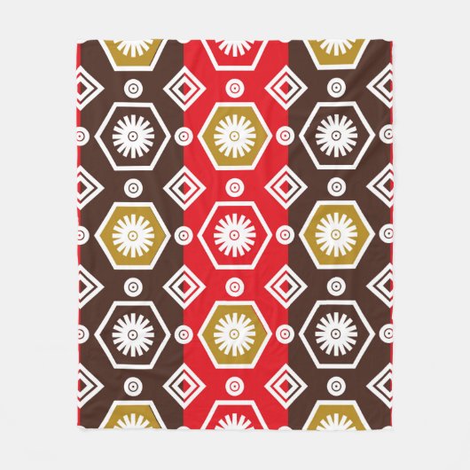 indonesische Batik-Motive mit sehr markantem Plan Fleecedecke (Vorderseite)