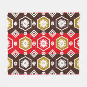 indonesische Batik-Motive mit sehr markantem Plan Fleecedecke (Vorderseite (Horizontal))