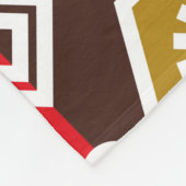 indonesische Batik-Motive mit sehr markantem Plan Fleecedecke (Ecke)