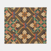 indonesische Batik-Motive mit sehr markantem Plan Fleecedecke (Vorderseite (Horizontal))