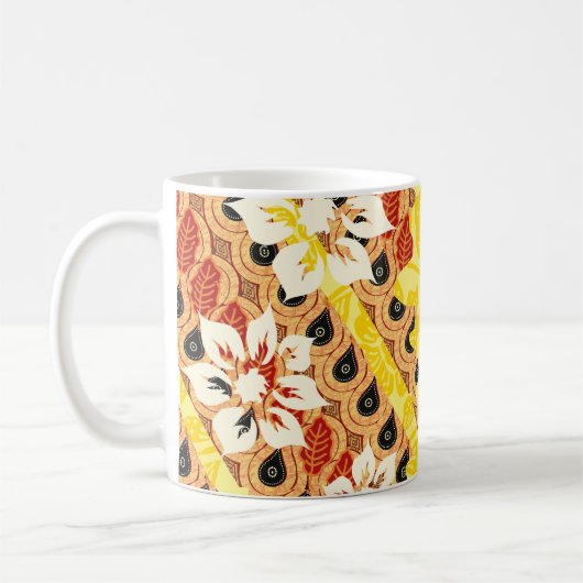indonesische Batik-Motive mit sehr markantem Plan Kaffeetasse (Links)