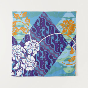 indonesische Batik-Motive mit sehr markantem Plan Wandteppich