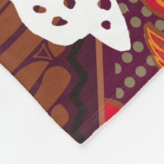 indonesische Batik-Motive mit sehr unterschiedlich Fleecedecke (Ecke)