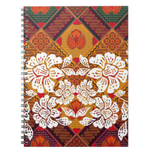 indonesische Batik-Motive mit sehr unterschiedlich Notizblock