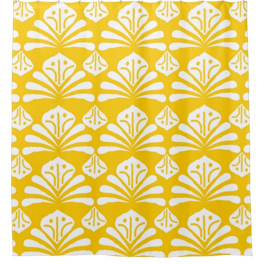 indonesische Batik typisches Design, Kombination v Duschvorhang (Vorderseite)