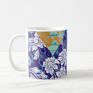 Indonesische Batikmotive mit sehr charakteristisch Kaffeetasse