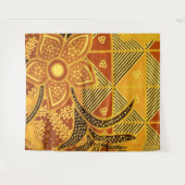 Indonesische Brown Batik Floral Wall Tapestes Wandteppich (Vorderseite (Horizontal))