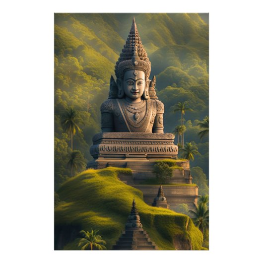 Indonesische Buddha Fotodruck (Vorne)