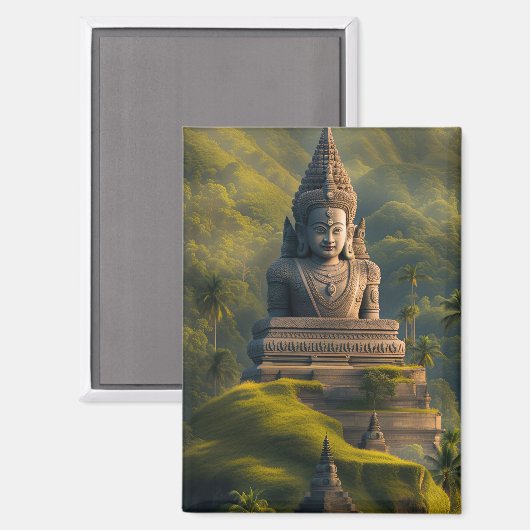Indonesische Buddha Magnet (Vorderseite/Rückseite)