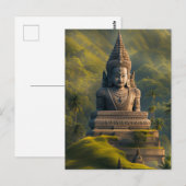 Indonesische Buddha Postkarte (Vorne/Hinten)