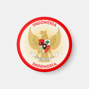 indonesische Emblem-Circle-Form Magnet