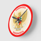 indonesische Emblem-Circle-Form Runde Wanduhr (Winkel)