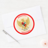indonesische Emblem-Circle-Form Runder Aufkleber (Umschlag)