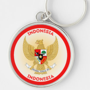 indonesische Emblem-Circle-Form Schlüsselanhänger