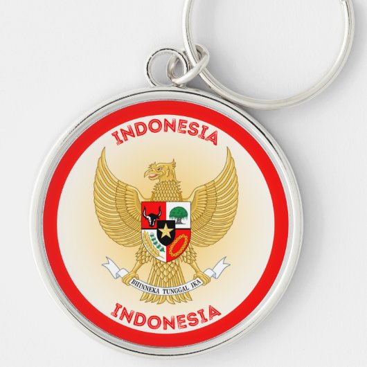 indonesische Emblem-Circle-Form Schlüsselanhänger (Vorne)