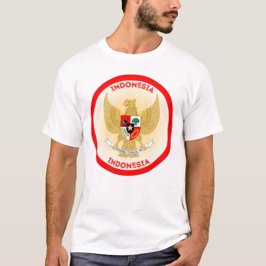 indonesische Emblem-Circle-Form T-Shirt (Vorderseite)