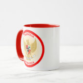 indonesische Emblem-Circle-Form Tasse (Vorderseite Links)
