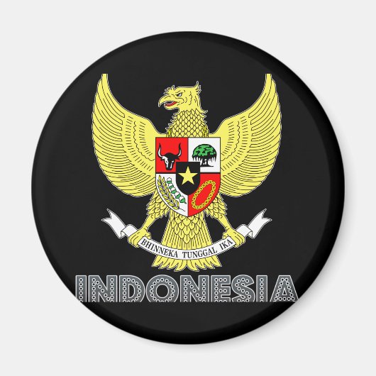 Indonesische Emblem Magnet (Vorne)