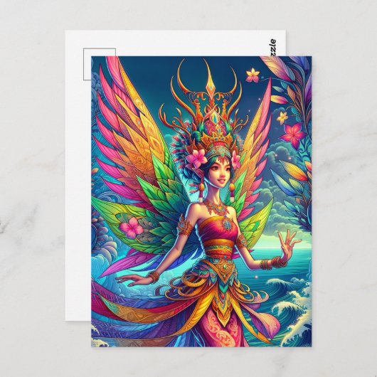 Indonesische Fairy Postkarte (Vorne/Hinten)