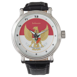 indonesische Flag-Uhr, indonesische Mode/Sport Armbanduhr