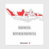 Indonesische Flagge Aufkleber (Blatt)