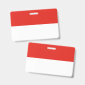 Indonesische Flagge Ausweis (Vorder- & Rückseite)