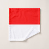 Indonesische Flagge Badhandtuch Set (Waschlappen)