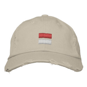 Indonesische Flagge bestickte Baseballkappe