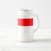 Indonesische Flagge Bierglas (VorderseiteRechts)