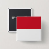 Indonesische Flagge Button (Vorne & Hinten)