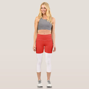 Indonesische Flagge Capri Leggings