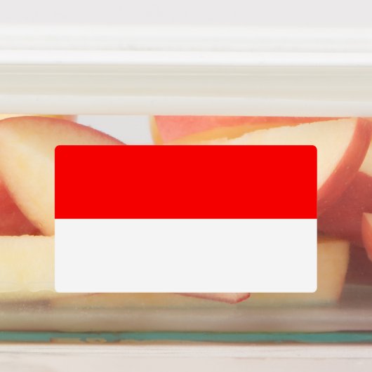Indonesische Flagge Etiketten (Befestigt)