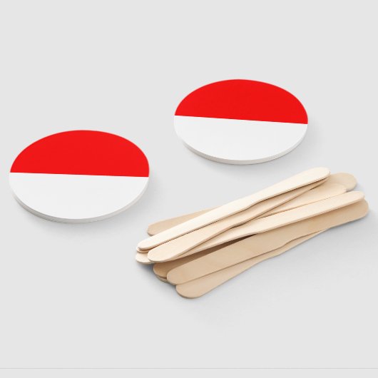 Indonesische Flagge Fächer (Non-assembled)