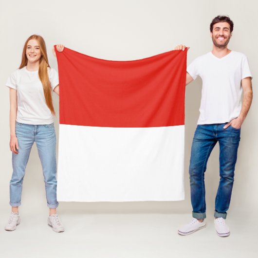 Indonesische Flagge Fleecedecke (Beispiel)