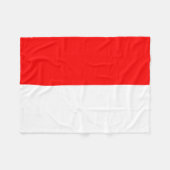 Indonesische Flagge Fleecedecke (Vorderseite (Horizontal))