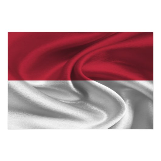Indonesische Flagge Fotodruck (Vorne)