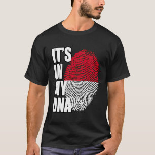 indonesische Flagge für das Kulturerbe der DNA T-Shirt