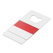 Indonesische Flagge Geldbeutel Flaschenöffner (Vorderseite Schrägansicht)