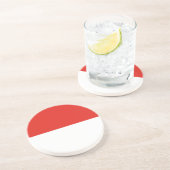 Indonesische Flagge Getränkeuntersetzer (Seite)