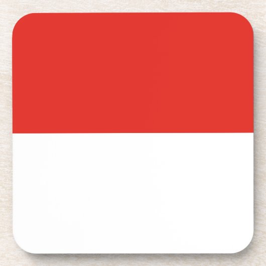 Indonesische Flagge Getränkeuntersetzer (Vorderseite)