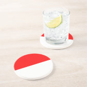 Indonesische Flagge Getränkeuntersetzer (Seite)