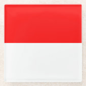 Indonesische Flagge Glasuntersetzer (Vorderseite)