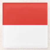 Indonesische Flagge Glasuntersetzer (Vorderseite)