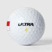 Indonesische Flagge Golfball (Logo)